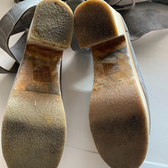 Free people tie up grey‎ suede shoes. Worn 2x - Picture 4 of 5